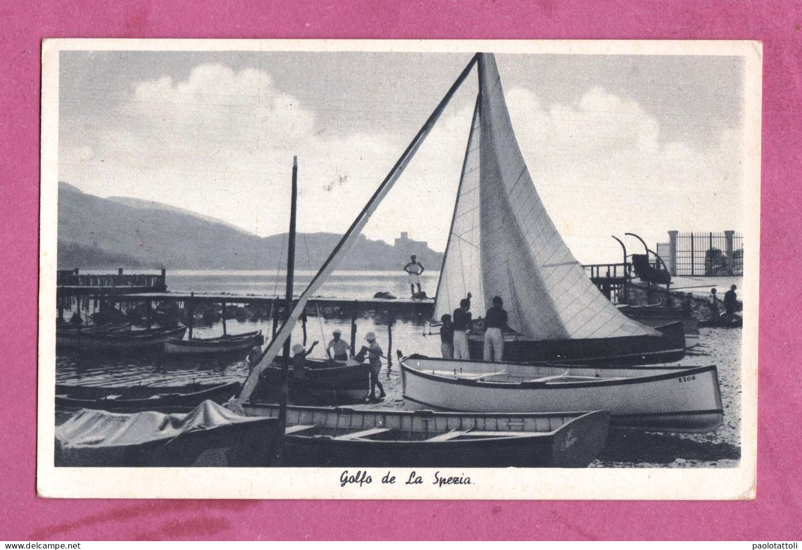 Golfo De La Spezia. Barche A Vela In Primo Piano. Movimentata- Small Size, Divided Back, Ed. FCS, - La Spezia