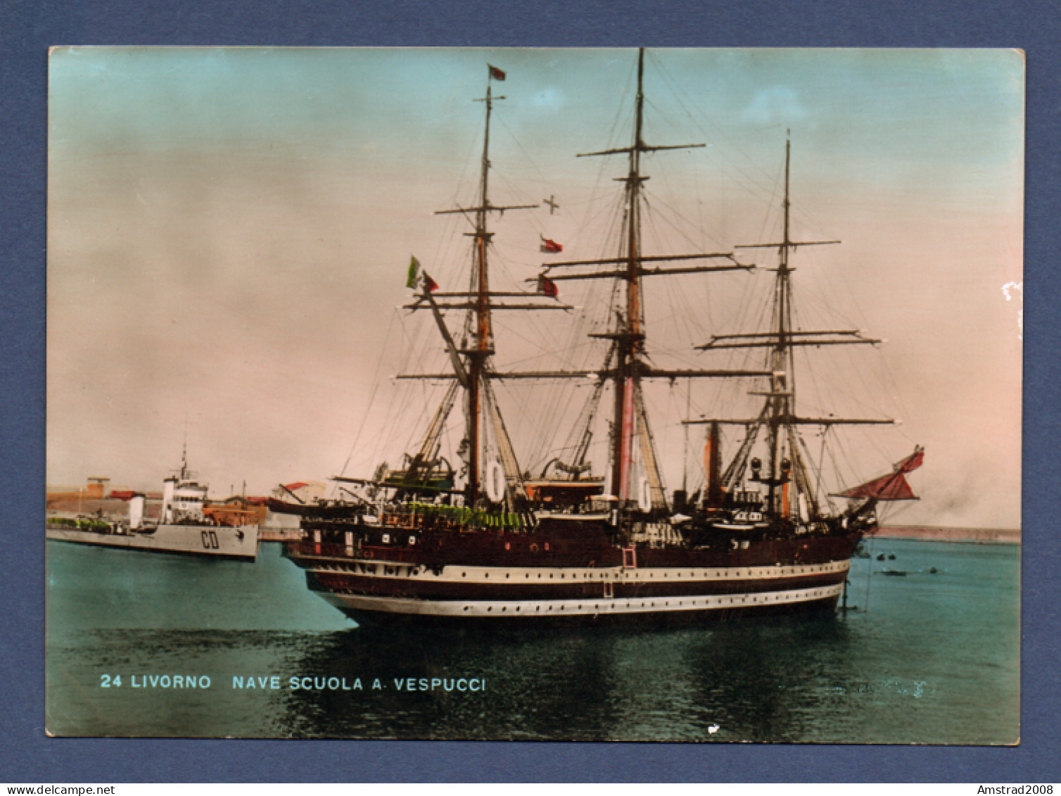 1953 - LIVORNO - NAVE SCUOLA A VESPUCCI  -  ITALIE - Livorno