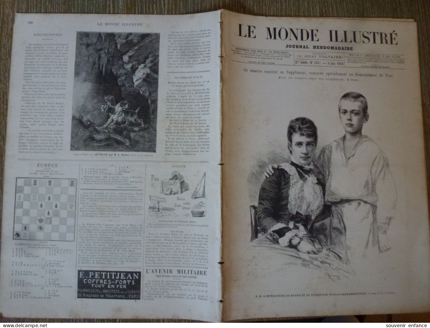 Le Monde Illustré Juin 1883 Tsarevitch Nicolas Alexandrovitch Couronnement Du Tsar Impératrice - Zeitschriften - Vor 1900