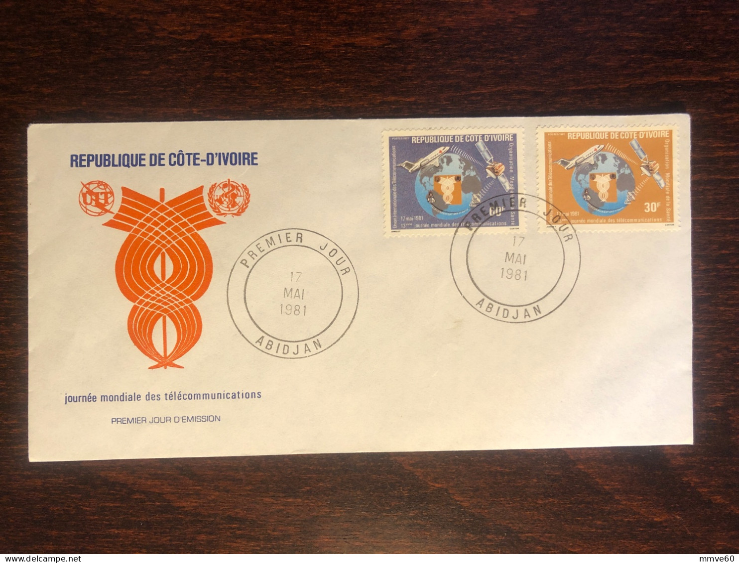 IVORY COAST COTE D’IVOIRE FDC COVER 1981 YEAR  TELECOMMUNICATIONS AND HEALTH MEDICINE STAMPS - Côte D'Ivoire (1960-...)