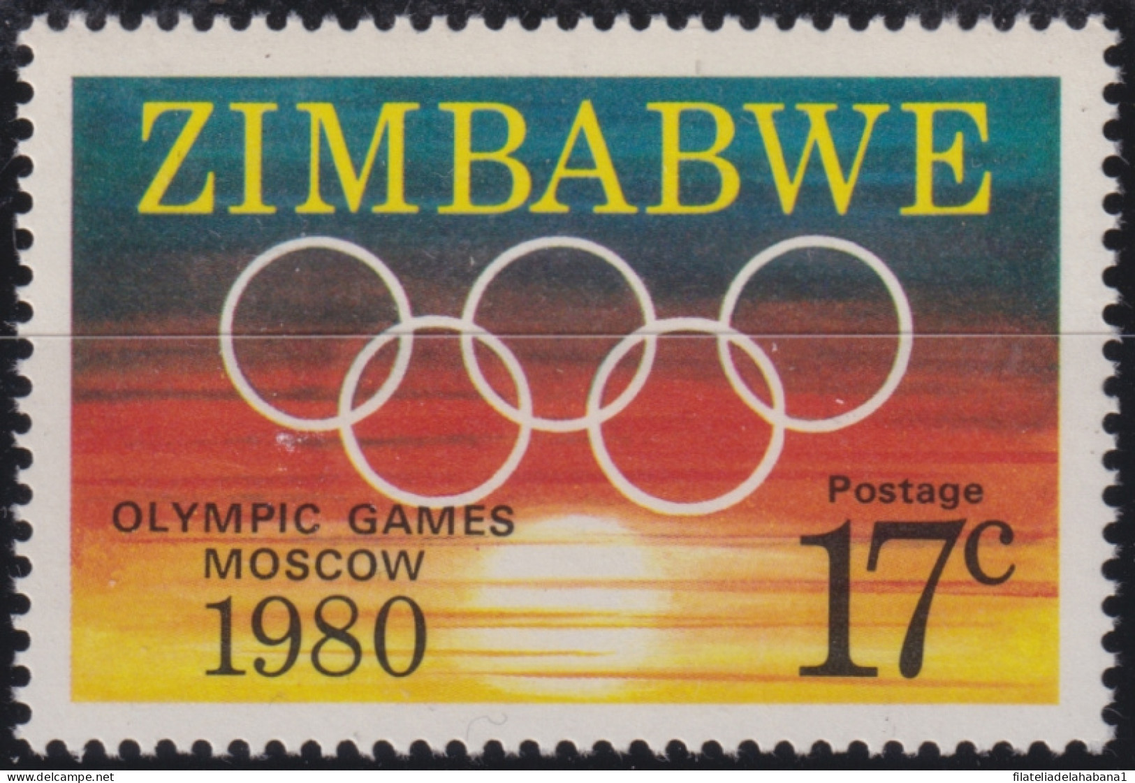 F-EX50219 ZIMBABWE MNH 1980 OLYMPIC GAMES.  - Ete 1980: Moscou