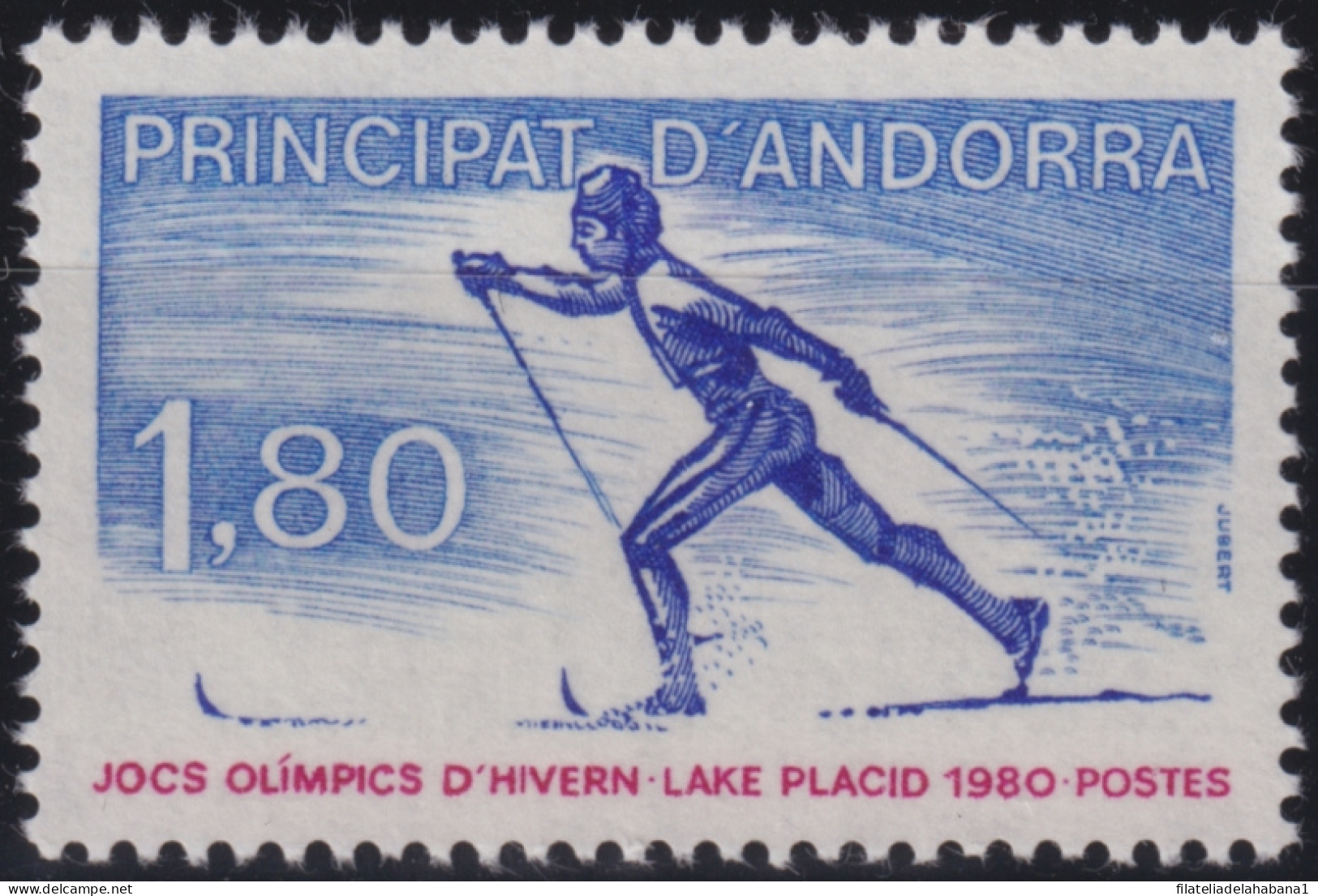 F-EX50216 ANDORRA MNH 1980 WINTER OLYMPIC GAMES SKATING SKI.  - Sommer 1980: Moskau