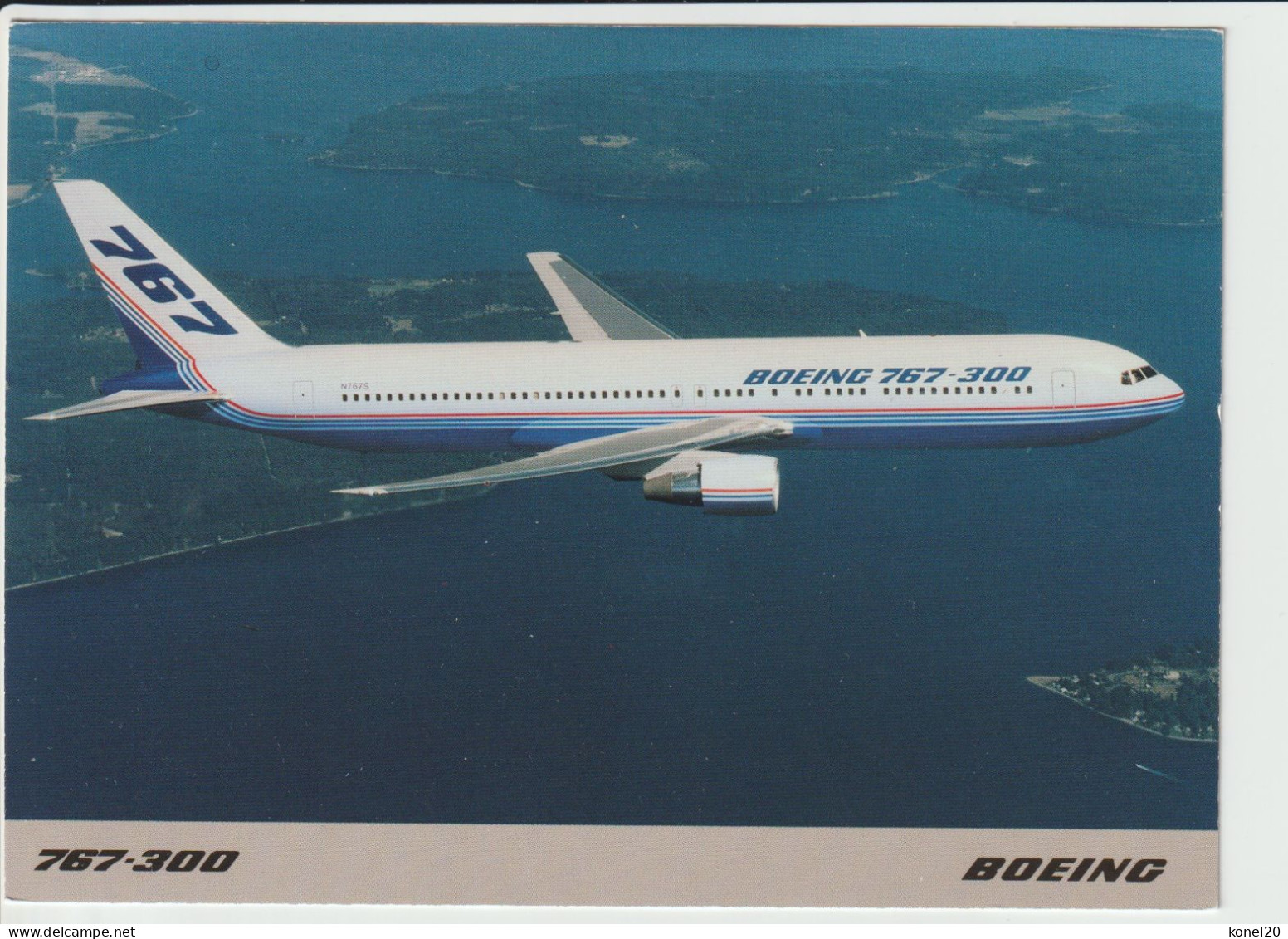 Vintage Pc Boeing 767- 300 Jetliner Aircraft In Company Colours - 1946-....: Ere Moderne