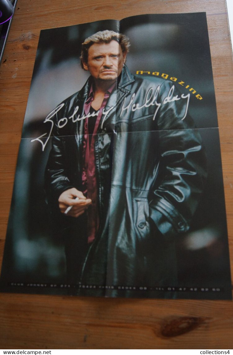 JOHNNY HALLYDAY POSTER DU CLUB JOHNNY  FORMAT 33 X 50 CM - Afiches & Pósters