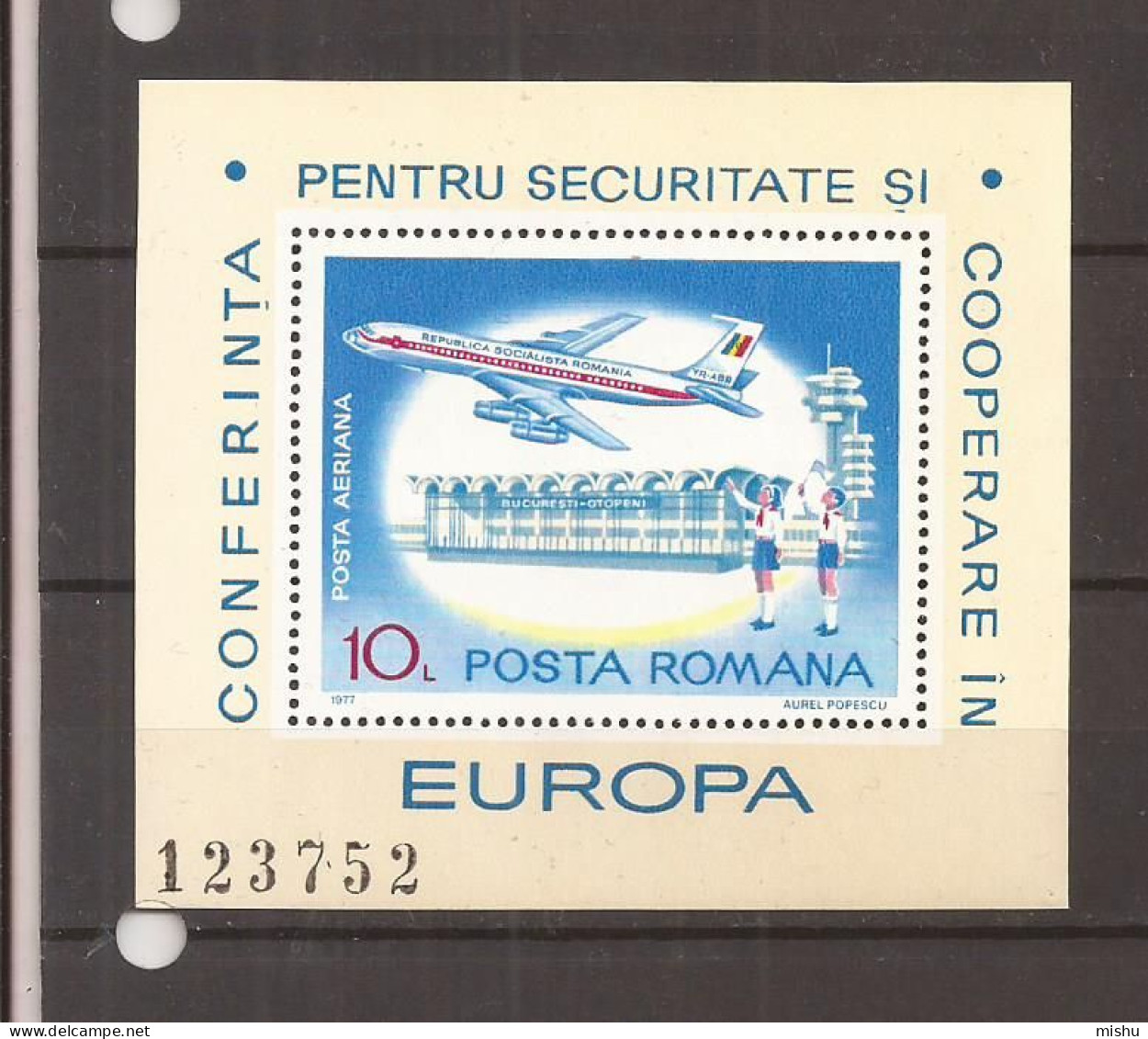 LP 938 Romania -1977- CONFERINTA PENTRU SECURITATE COLITA DANTELATA), Nestampilat - Other & Unclassified