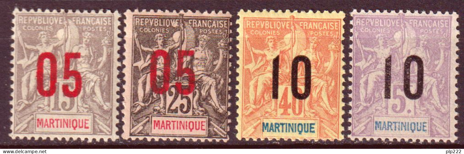 Martinica 1912 Y.T.78/81 */MH VF/F - Ongebruikt