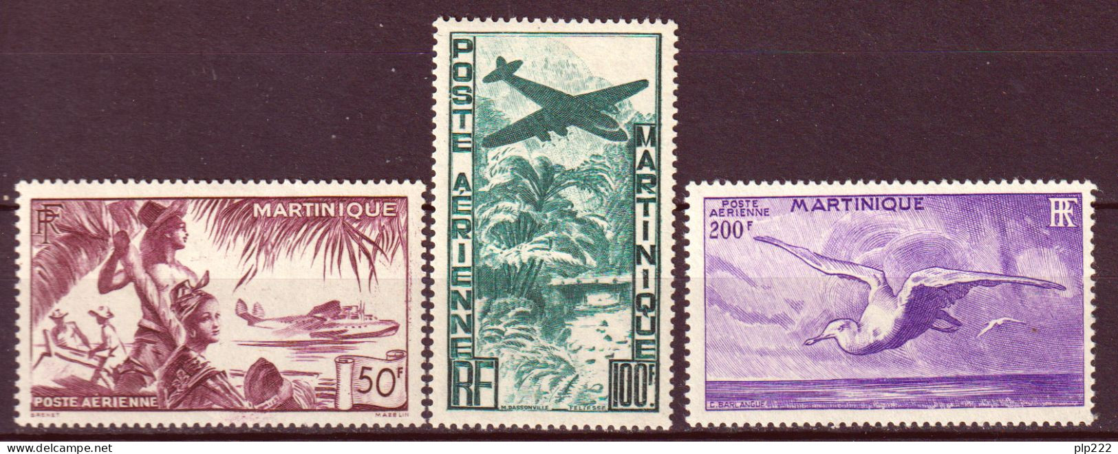 Martinica 1947 Posta Aerea Y.T.13/15 */MLH VF/F - Luchtpost