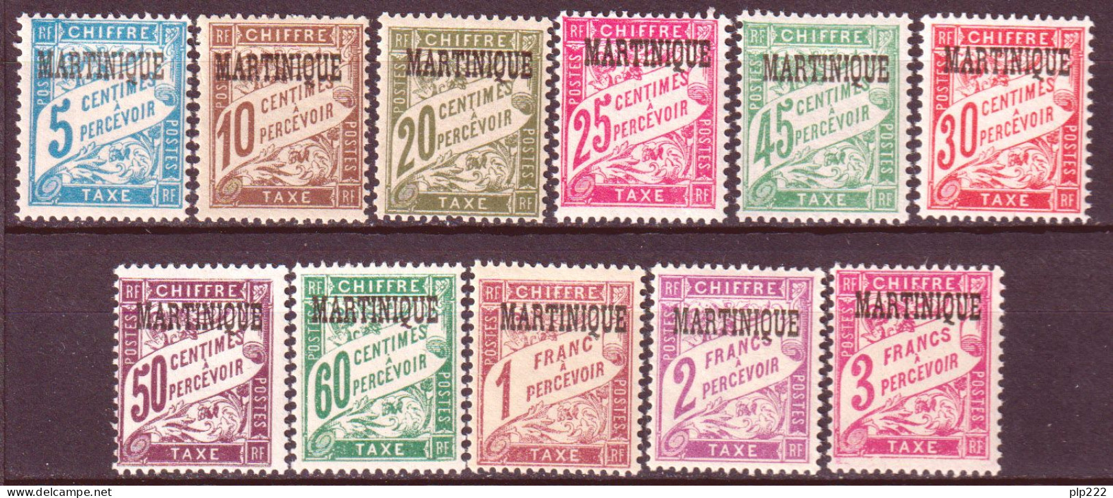 Martinica 1927 Segnatasse Y.T.1/11 **/MNH VF/F - Postage Due