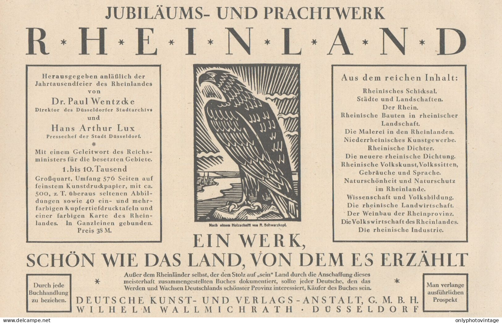 RHEINLAND - Pubblicità D'epoca - 1925 Old Advertising - Publicidad