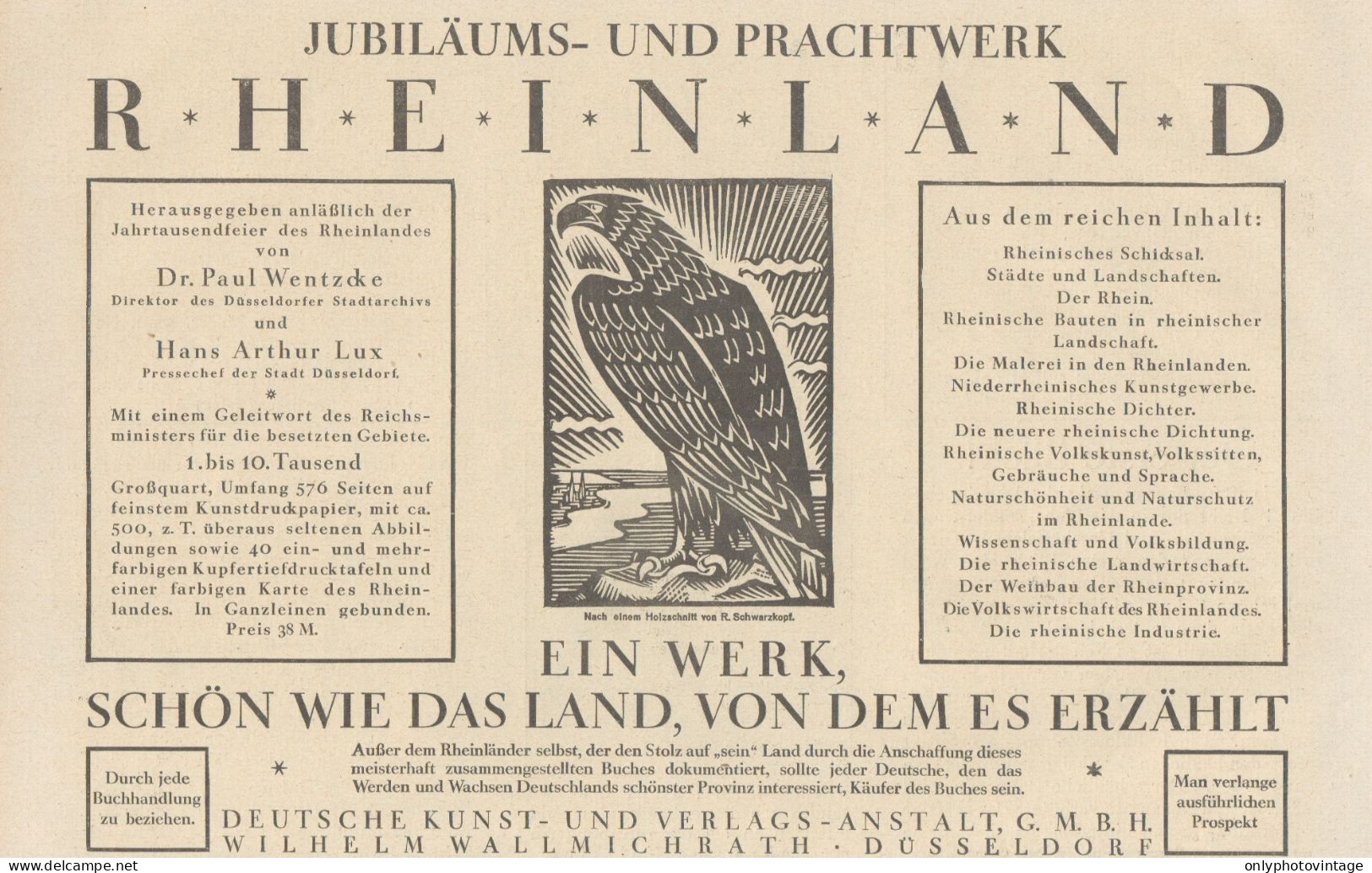 RHEINLAND - Pubblicità D'epoca - 1925 Old Advertising - Publicités