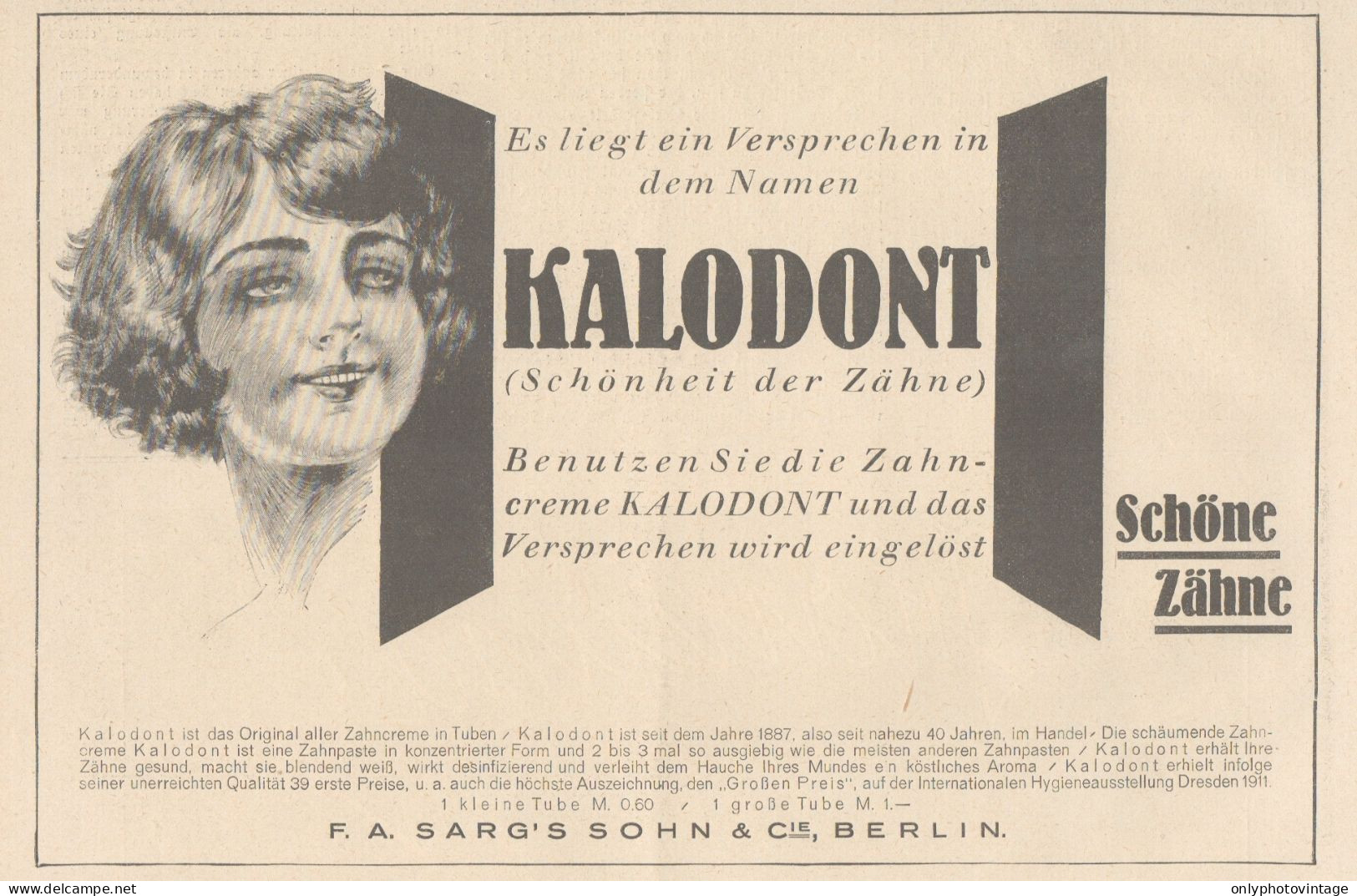 KALODONT - Illustrazione - Pubblicità D'epoca - 1925 Old Advertising - Publicités