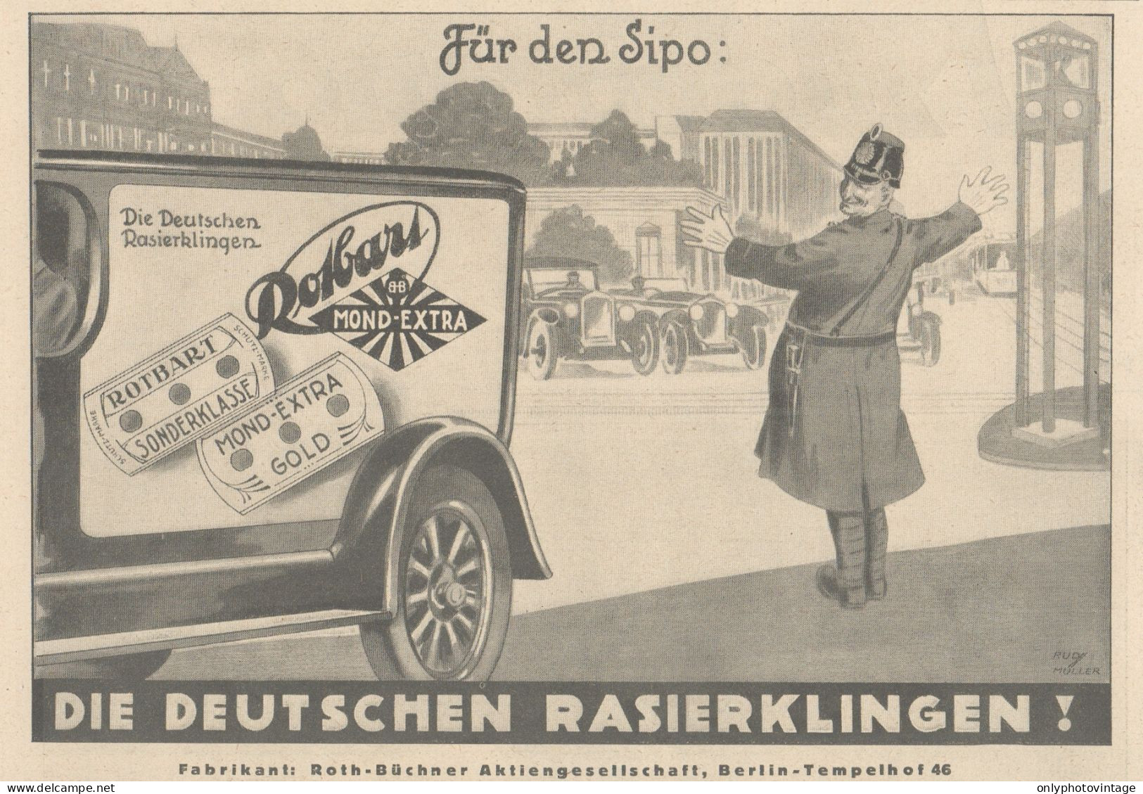 ROTBART Mond-Extra Gold - Pubblicità D'epoca - 1925 Old Advertising - Publicités