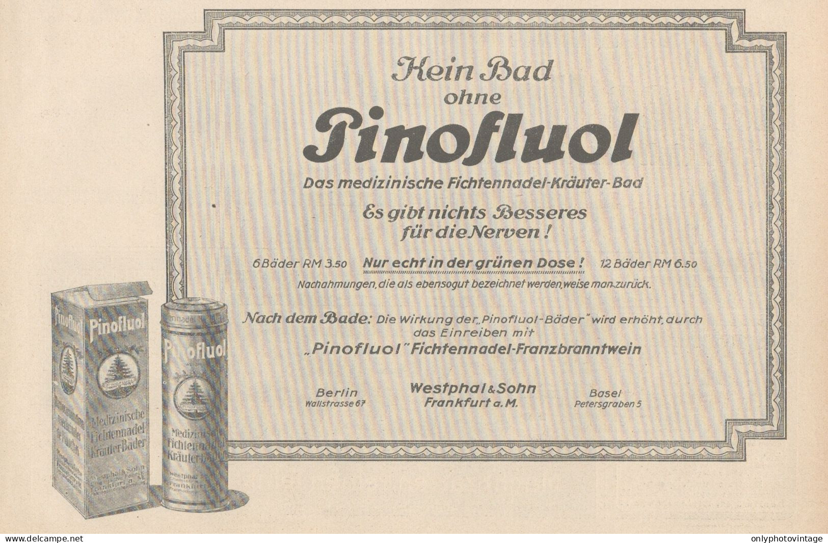 PINOFLUOL - Pubblicità D'epoca - 1927 Old Advertising - Reclame