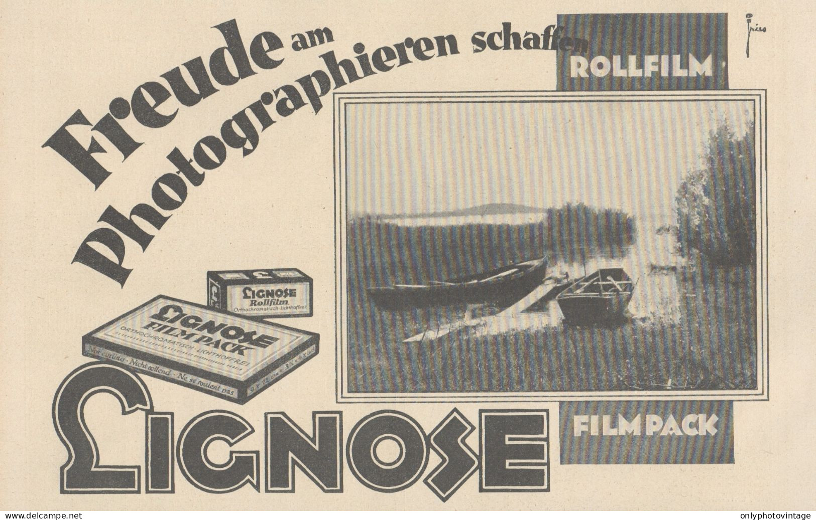 Rollfilm Und Filmpack LIGNOSE - Pubblicità D'epoca - 1927 Old Advertising - Publicidad
