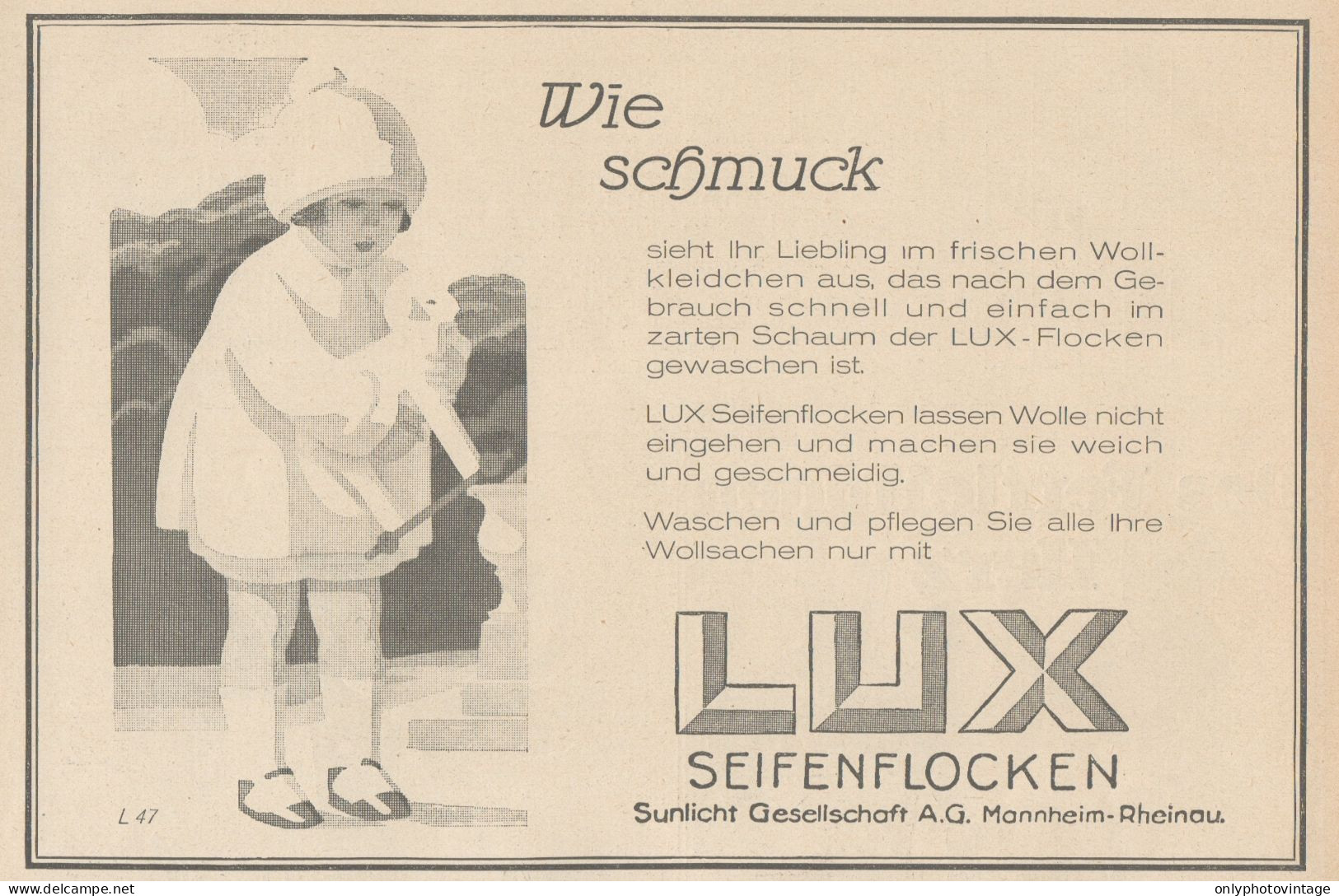 Detersivo LUX - Illustrazione - Pubblicità D'epoca - 1927 Old Advertising - Publicidad