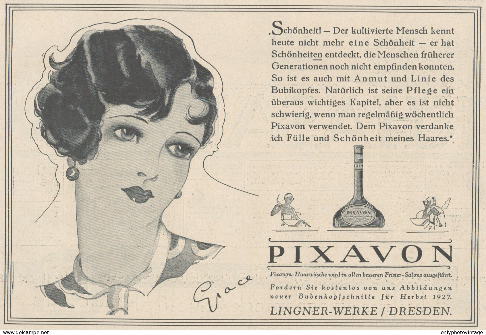 PIXAVON - Illustrazione - Pubblicità D'epoca - 1927 Old Advertising - Publicités