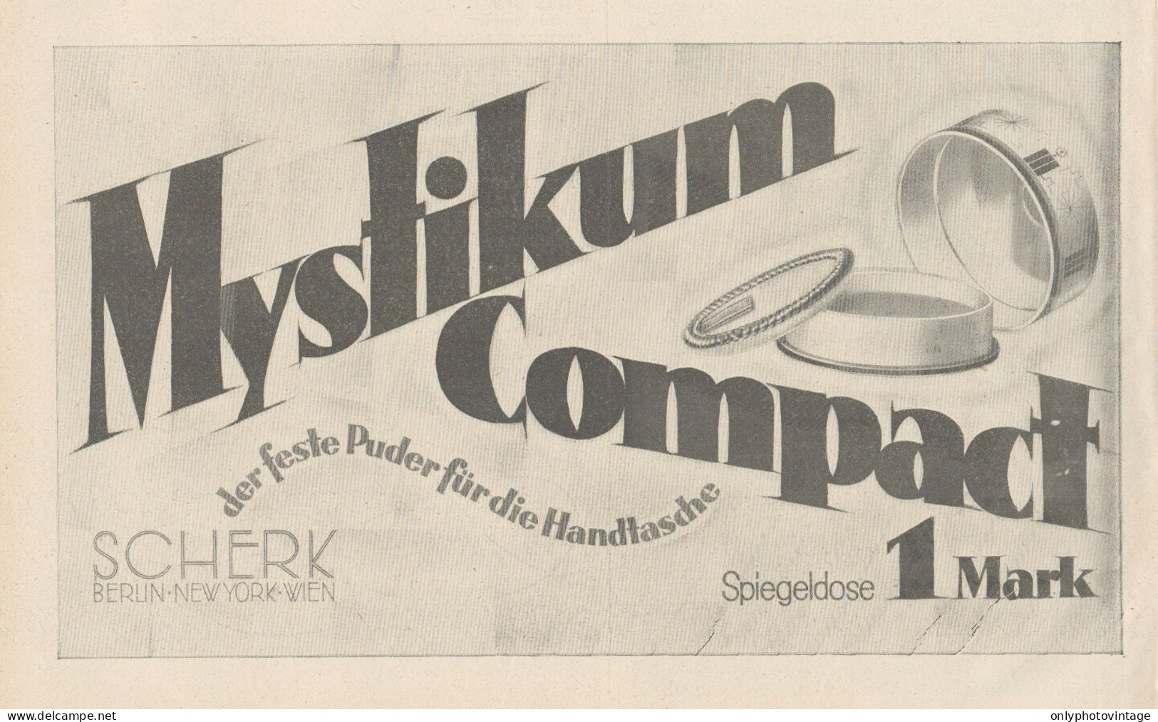 MYSTIKUM Compact - Scherk - Pubblicità D'epoca - 1927 Old Advertising - Publicités