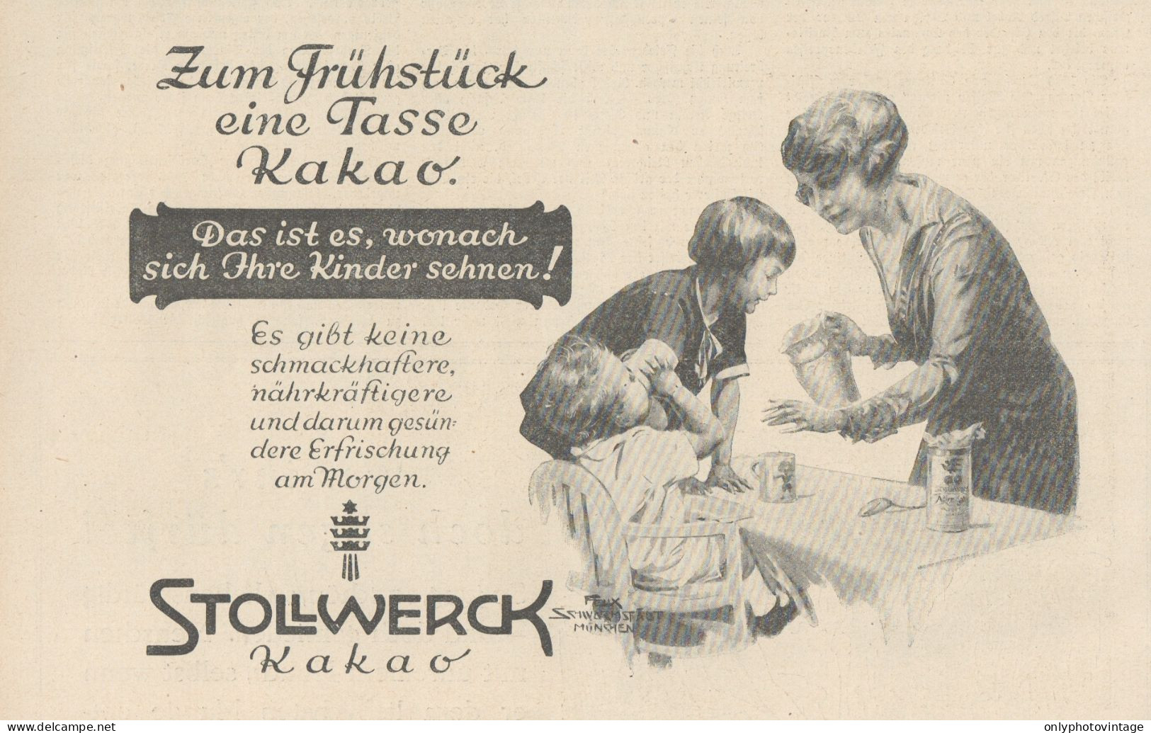 Kakao STOLLWERCK - Illustrazione - Pubblicità D'epoca - 1927 Old Advert - Publicités