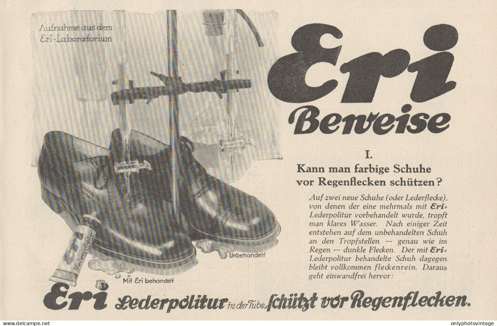 ERI Lederpolitur - Pubblicità D'epoca - 1929 Old Advertising - Publicidad