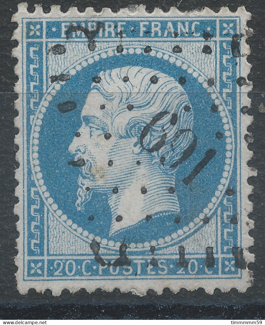 Lot N°83199   N°22, Oblitéré PC Du GC 691 CAEN(13) Ou PC 691 CHABLIS(83), Indice 5 - 1862 Napoleon III