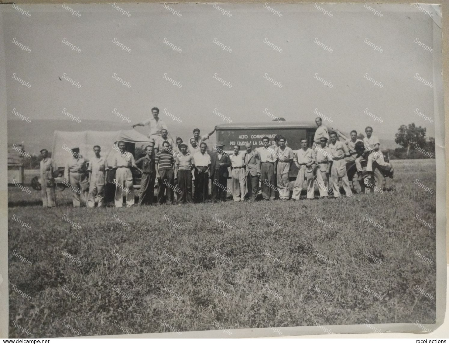 Italia Foto BATTIPAGLIA (Salerno) 1948. Alto Commissariato Per Igiene E Salute Pubblica. Signed. Firme Sul Retro. - Europe