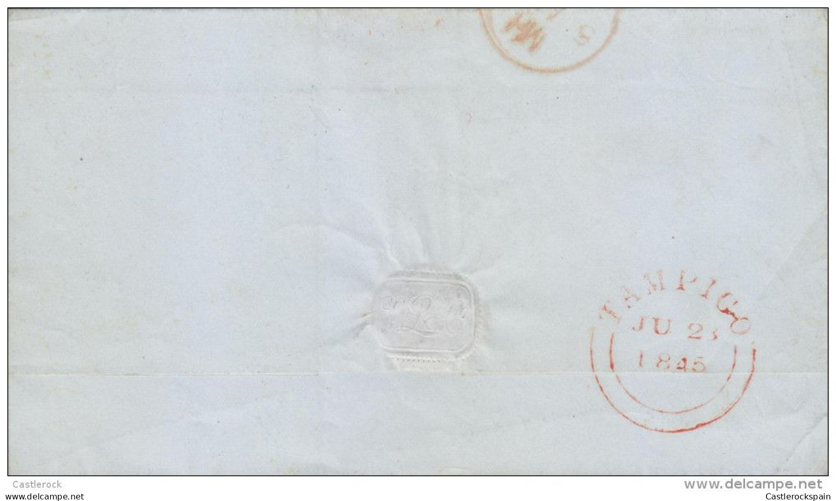 G)  1845 MEXICO, TAMPICO MARK, MARITIME MAIL CIRCULATED TO LONDON, XF - Mexico