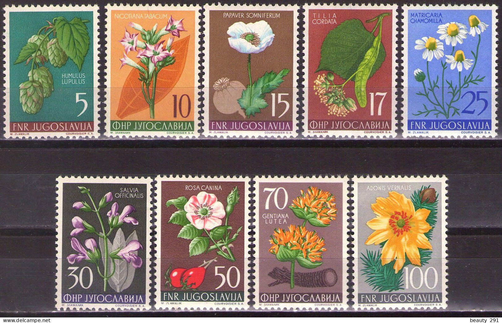 Yugoslavia 1955 - Flowers - Flora - Mi 765-773 - MNH**VF - Ongebruikt