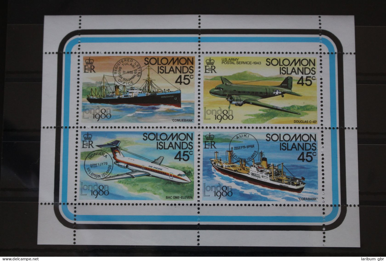 Salomoninseln 413-416 Postfrisch Kleinbogen Schifffahrt #FR950 - Salomon (Iles 1978-...)