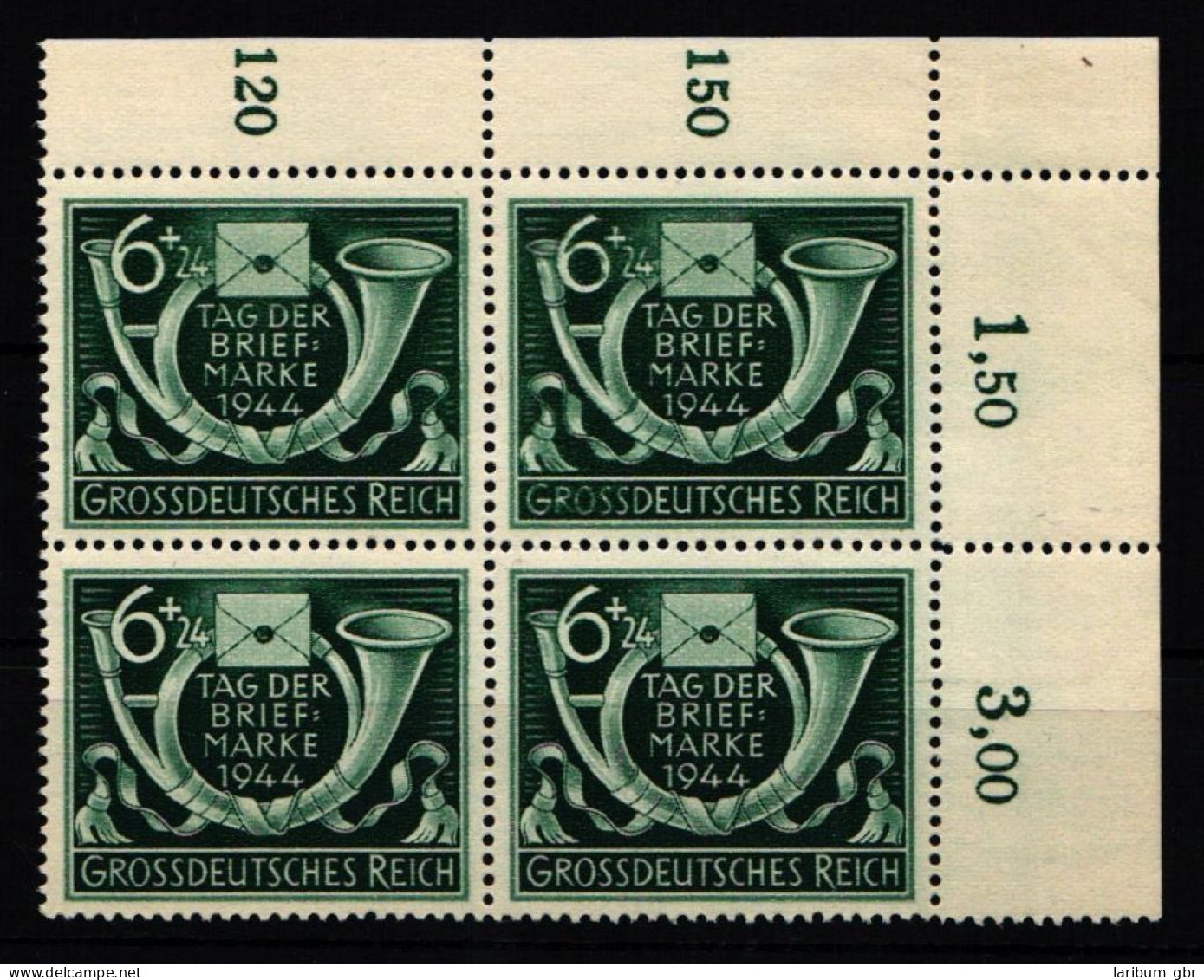 Deutsches Reich 904 Postfrisch 4er Block Vom Eckrand #KL486 - Other & Unclassified