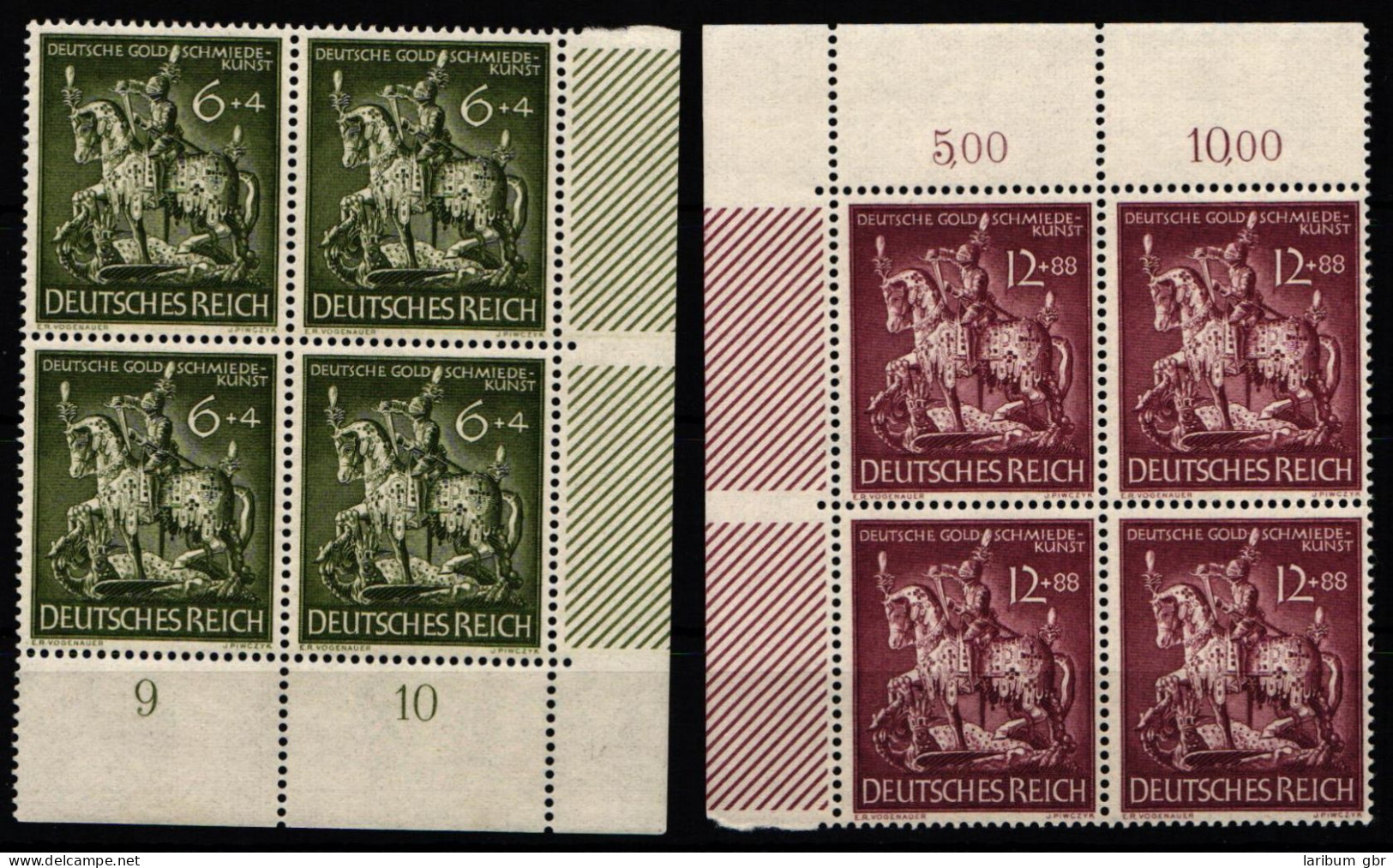 Deutsches Reich 860-861 Postfrisch 4er Block Vom Eckrand #KL547 - Andere & Zonder Classificatie