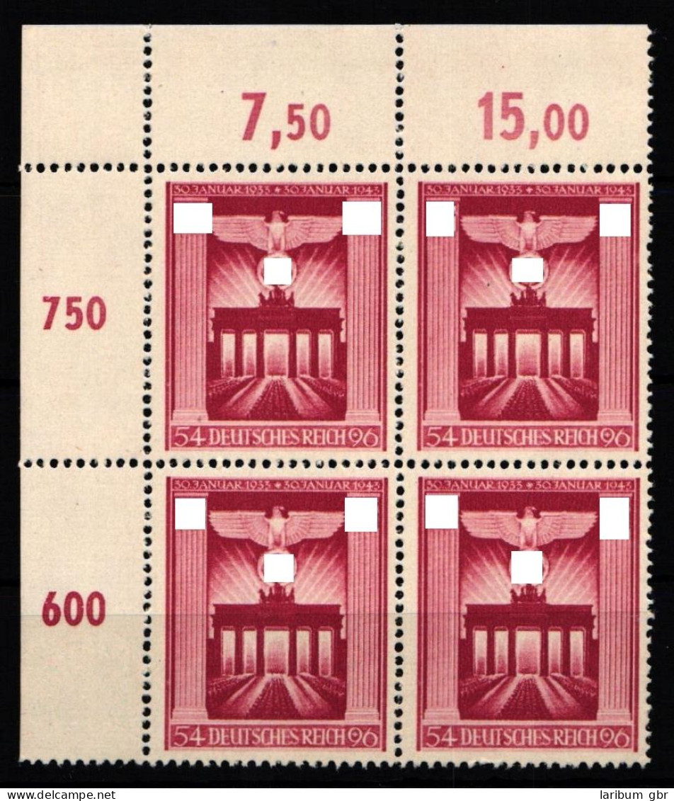 Deutsches Reich 829 Postfrisch 4er Block Vom Eckrand #KL510 - Other & Unclassified