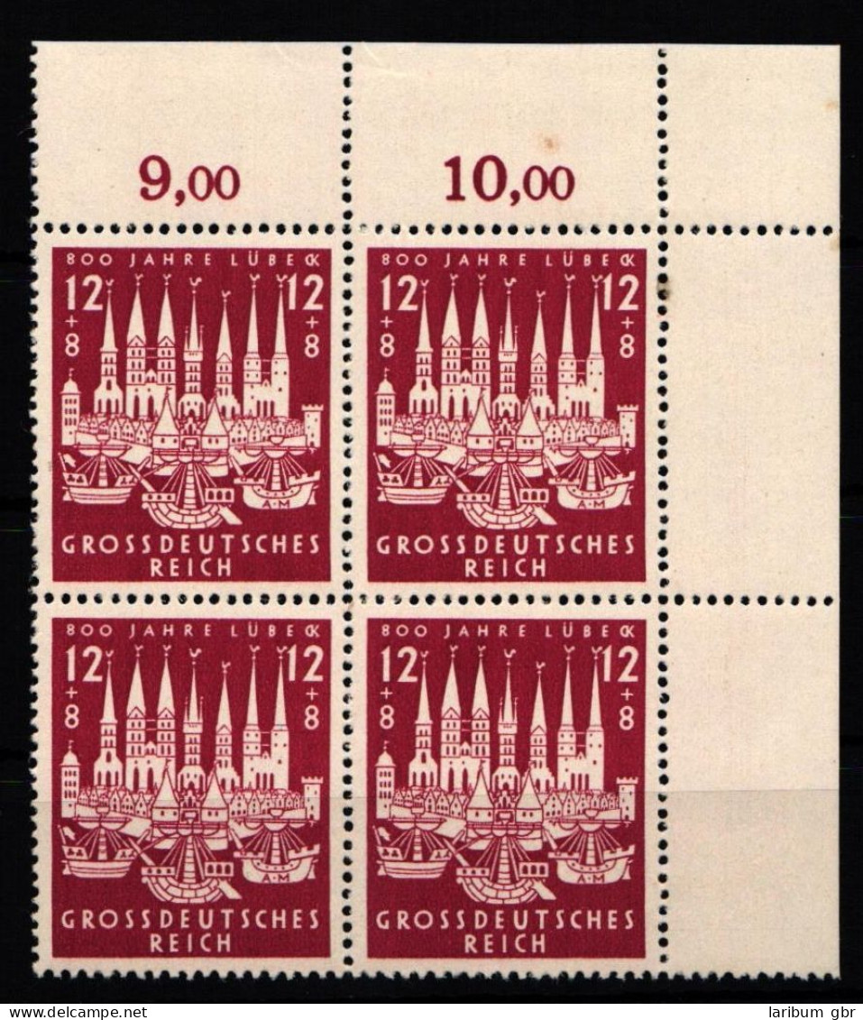 Deutsches Reich 862 Postfrisch 4er Block Vom Eckrand #KL541 - Altri & Non Classificati