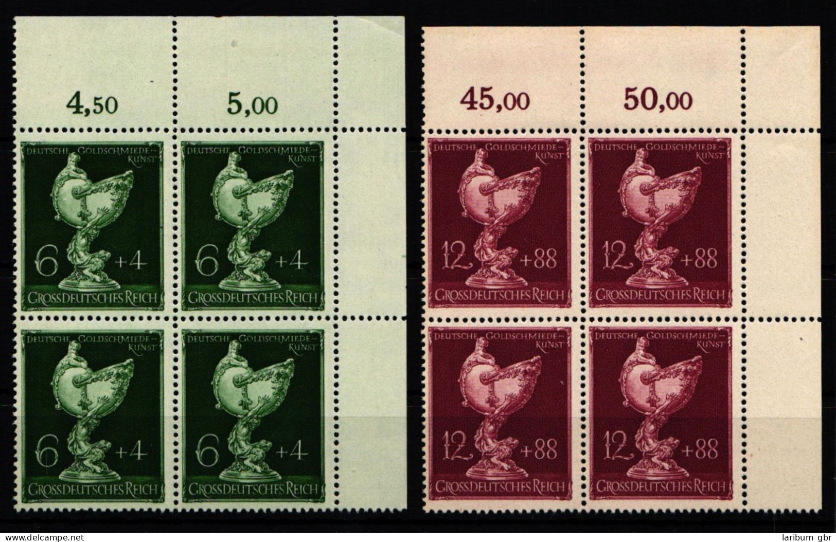 Deutsches Reich 902-903 Postfrisch 4er Block Vom Eckrand #KL530 - Andere & Zonder Classificatie