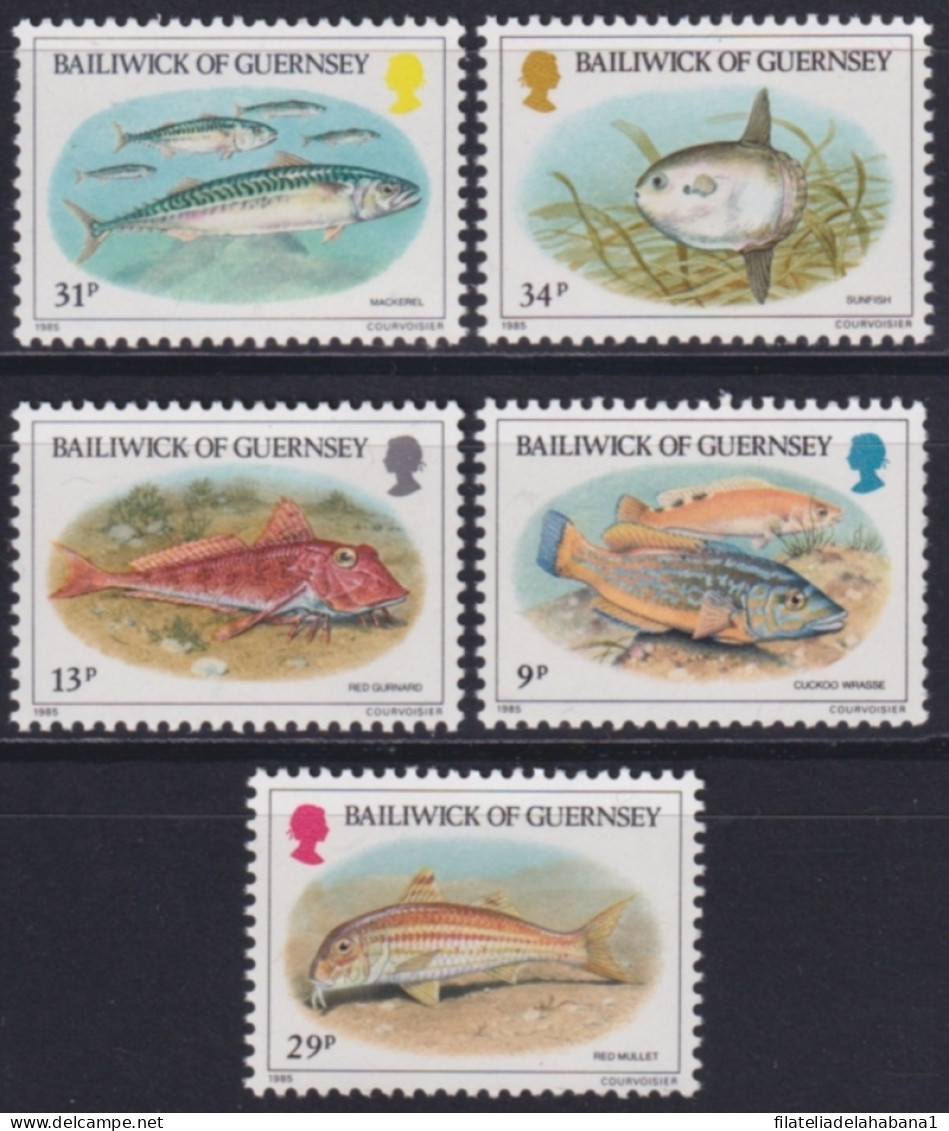F-EX50184 UK ENGLAND GUERNSEY MNH 1985 FISH PECES.  - Fische