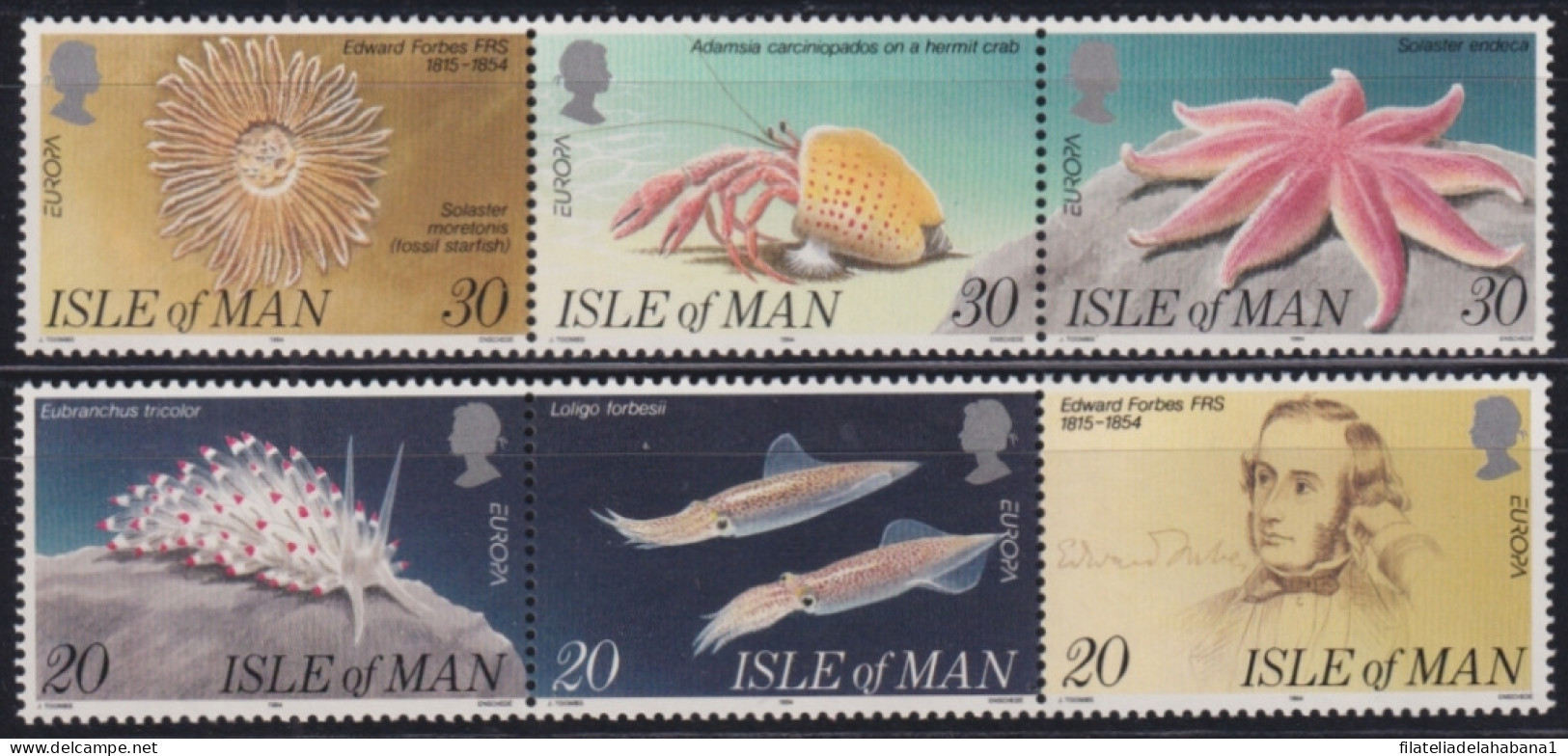 F-EX50145 UK ENGLAND MAN IS MNH 1985 FORBES ANEMONES CRAB FISH PECES.  - Marine Life