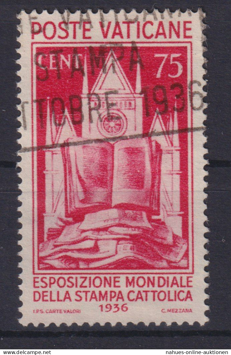 Vatikan 55 Weltausstellung Katholische Presse Gestempelt KatWert 70,- Höchstwert - Storia Postale