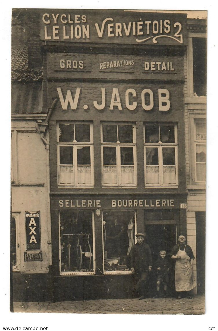 Verviers  Commerce Cycles Le Lion Verviétois W. Jacob  Sellerie  Bourrellerie    - Ed: Lemaire, Andrimont - Verviers
