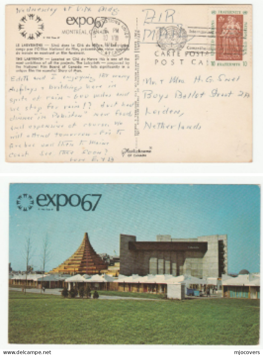 1967 EXPO  Postcard The Expo Labyrinth Mailed From The Exposition Pmk United Nations Expo  67 Canada , Un Stamps Cover - 1967 – Montréal (Canada)