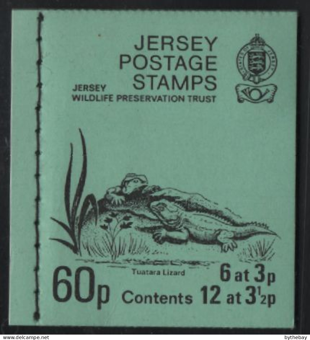 Jersey 1974 Booklet  Sc 39b 3p La Hougue Bie, Sc 40b 3 1/2p Portelet Bay Inverted Contents - Jersey