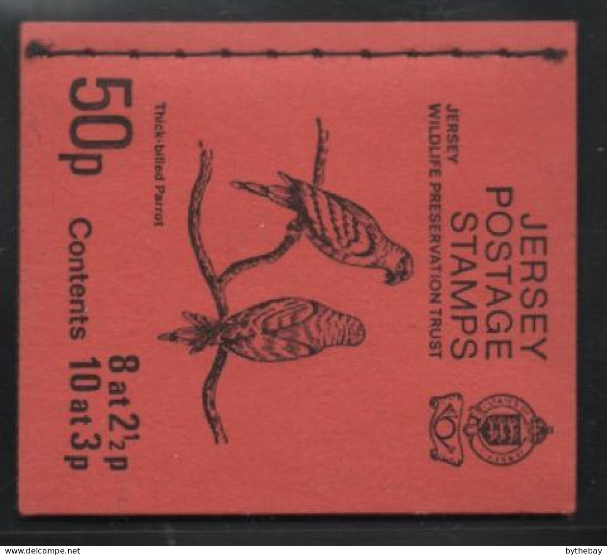 Jersey 1974 Booklet Sc 38b 2 1/2p Arms And Mace, Sc 39b 3p La Hougue Bie  Inverted Contents - Jersey