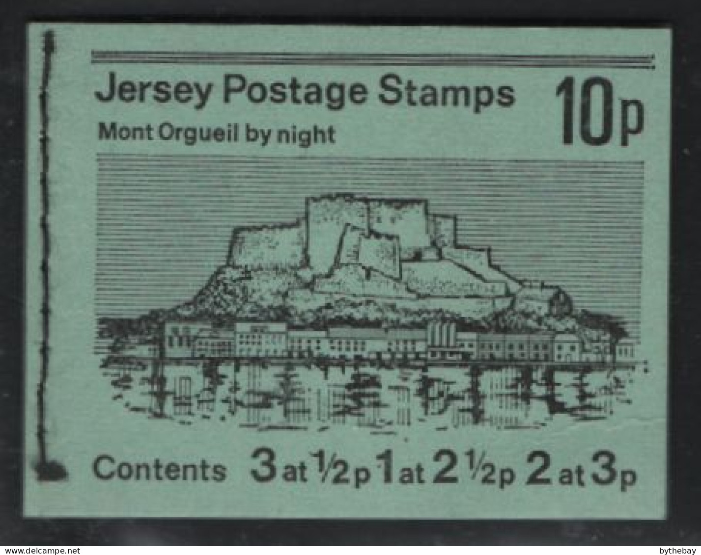 Jersey 1973 Booklet Sc 34a 1/2p Elizabeth Castle, Sc 38a 2 1/2p Arms And Mace, Sc 39a 3p La Hougue Bie - Jersey