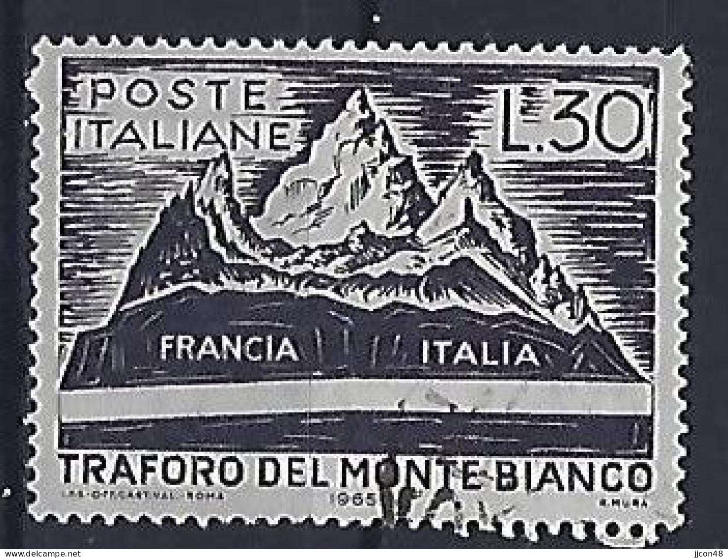 Italy 1965  Eroffnung Des Montblanc-Tunnels  (o) Mi.1184 - 1961-70: Gebraucht