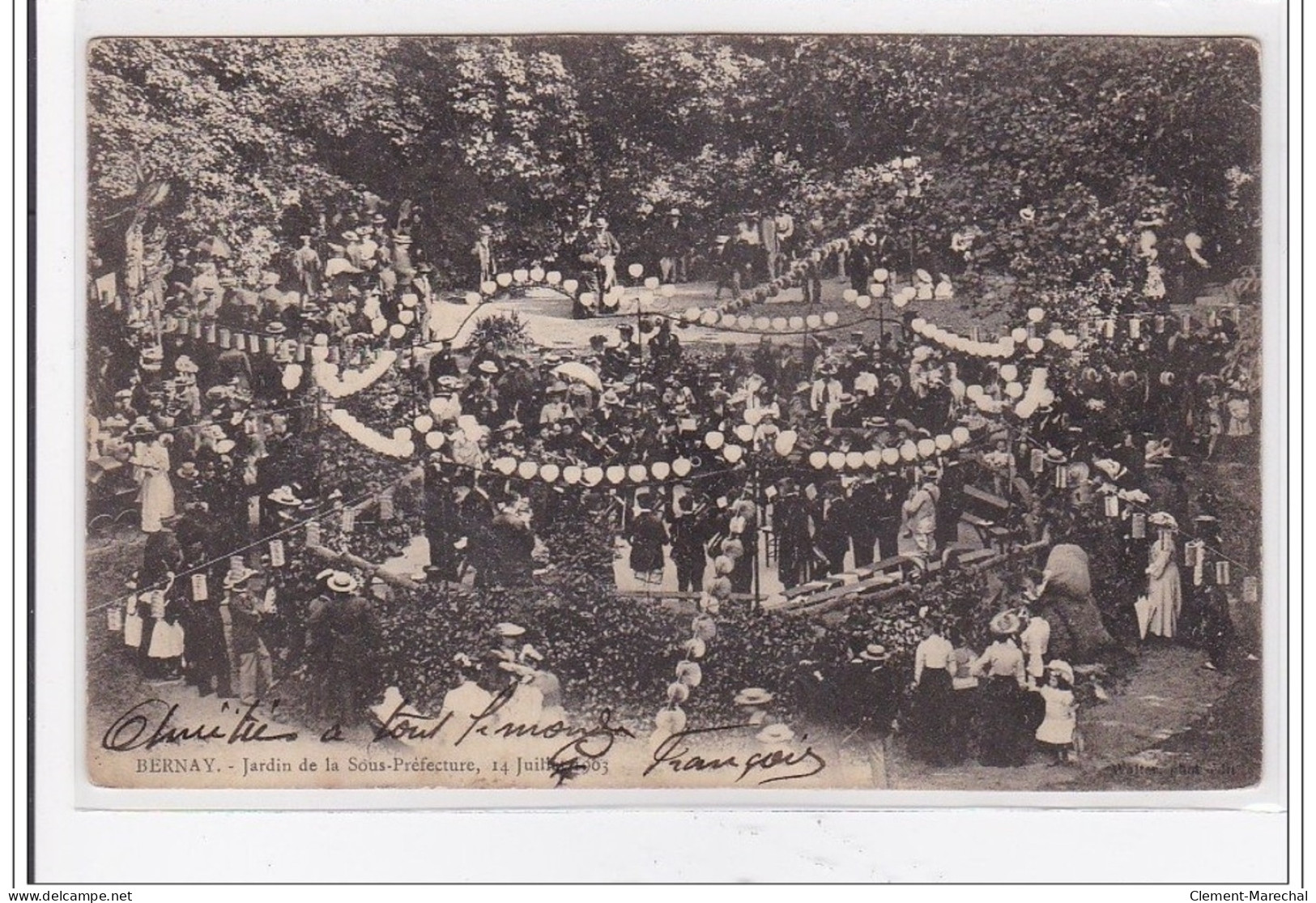 BERNAY : Jardin De La Sous-prefecture, 14 Juillet 1903 - Tres Bon Etat - Bernay
