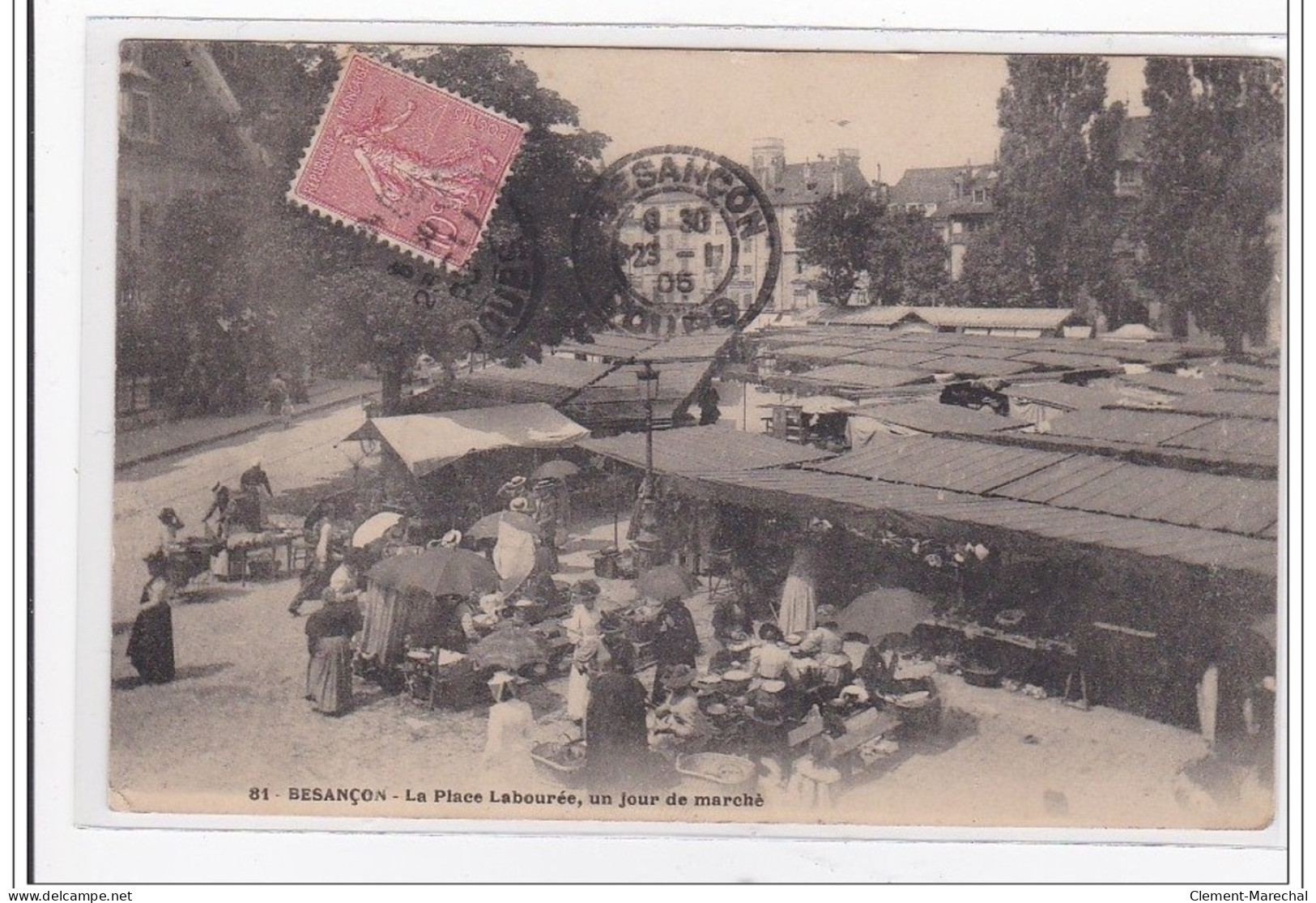 BESANCON : La Place Labourée, Un Jour De Marché - Tres Bon Etat - Besancon