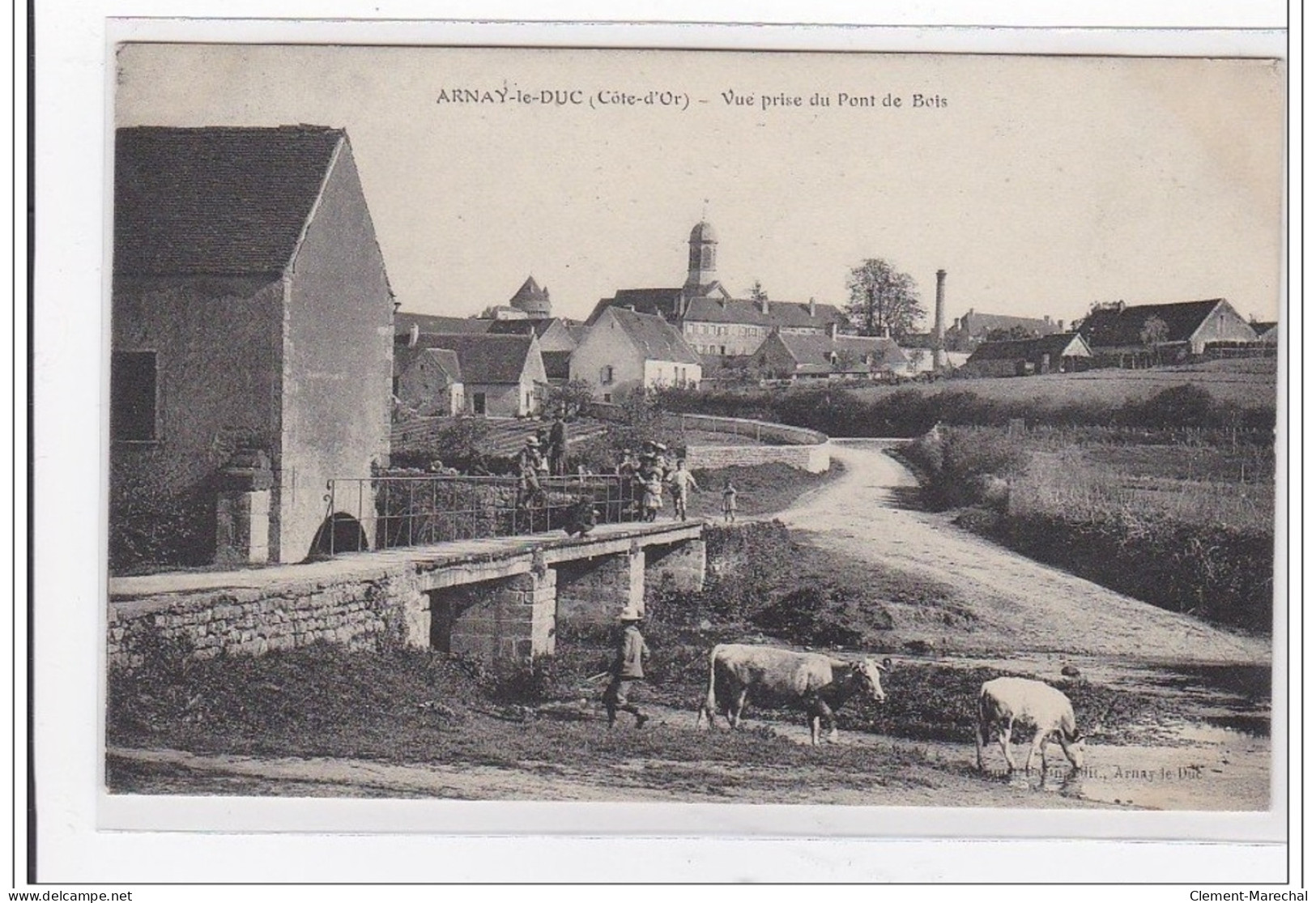 ARNAY-le-DUC : Vue Prise Du Pont De Bois - Tres Bon Etat - Arnay Le Duc