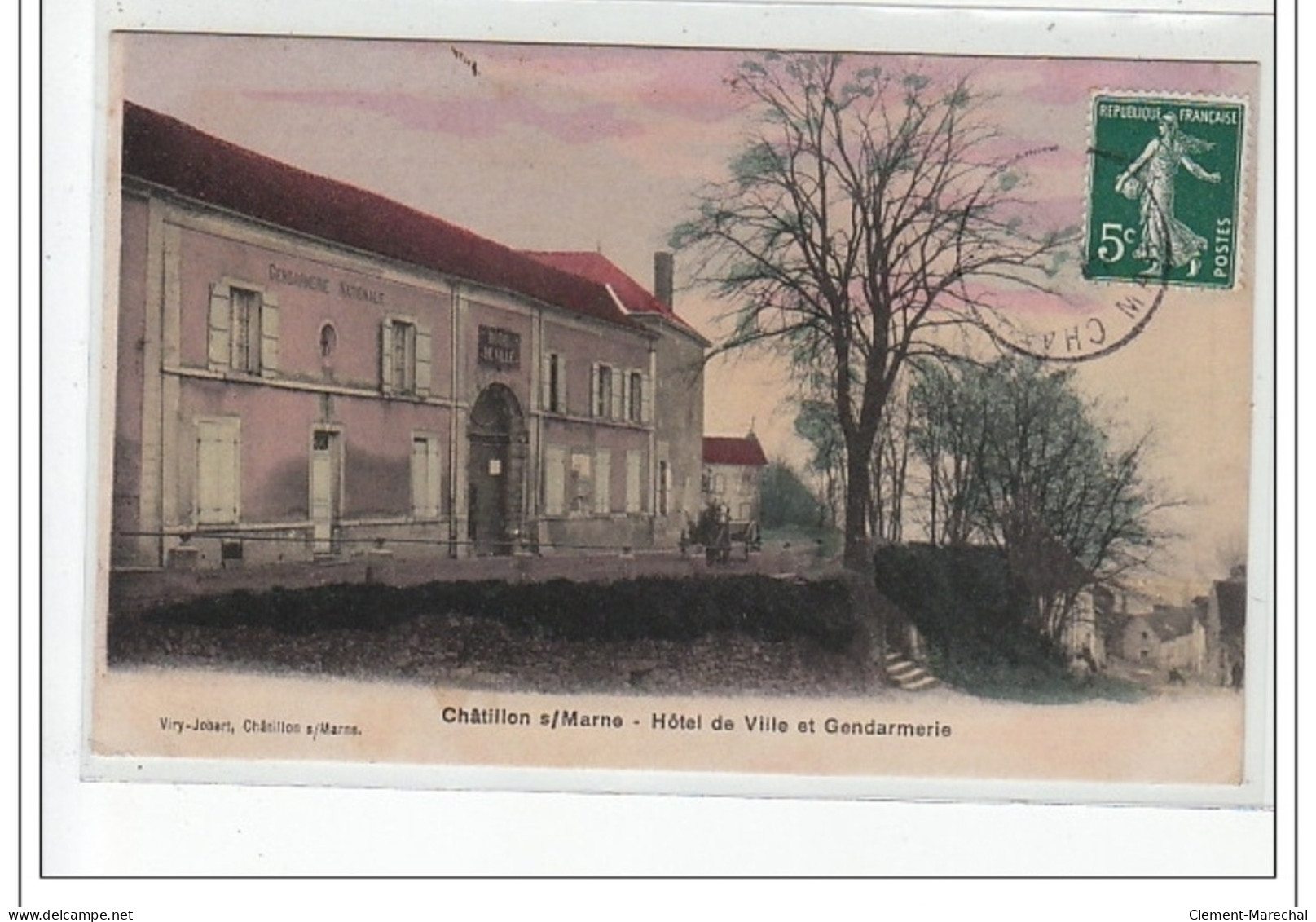 CHATILLON SUR MARNE - Hôtel De Ville Et Gendarmerie - Très Bon état - Châtillon-sur-Marne