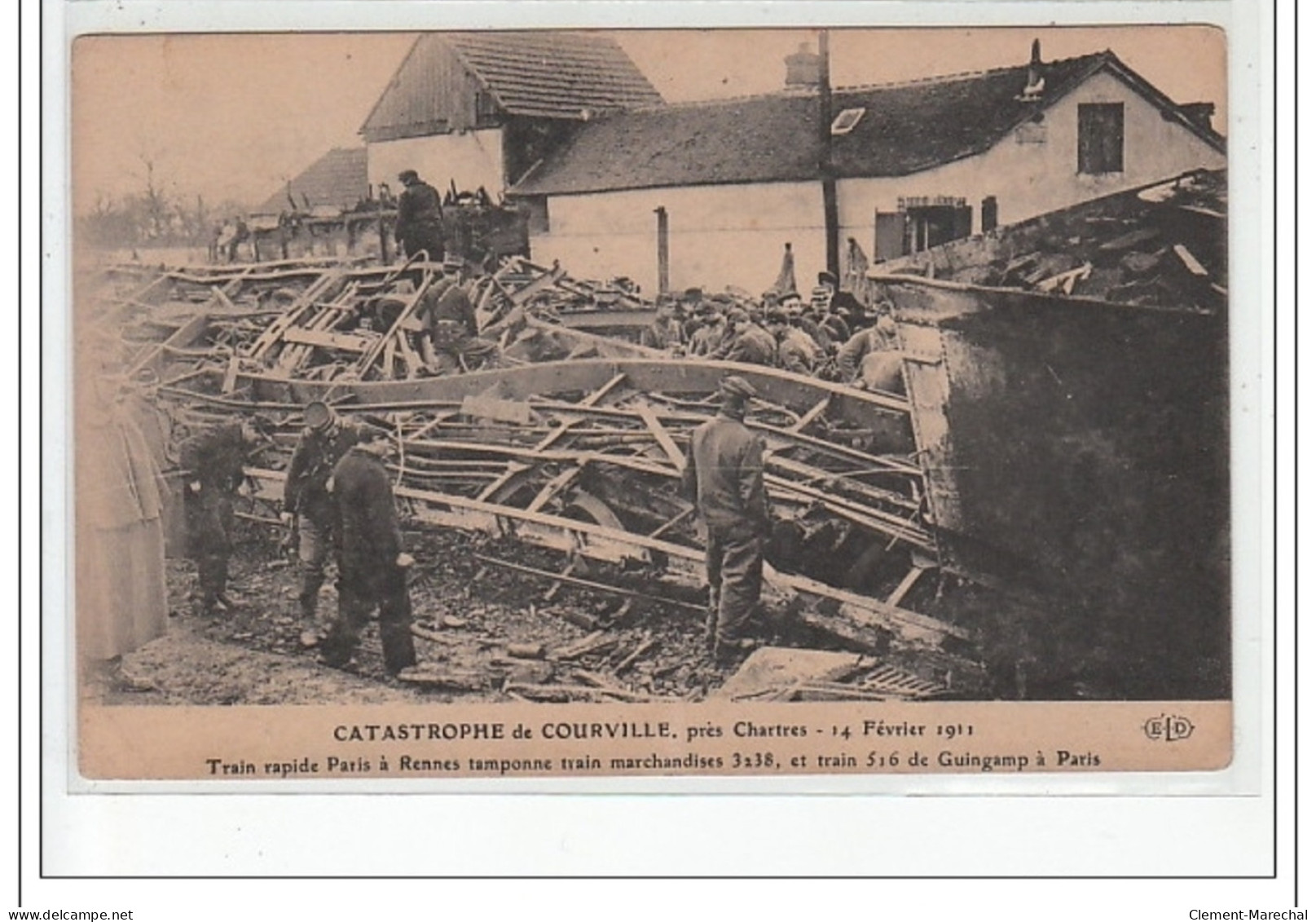 Catastrophe De COURVILLE Près CHARTRES 14 Février 1911 - Très Bon état - Courville