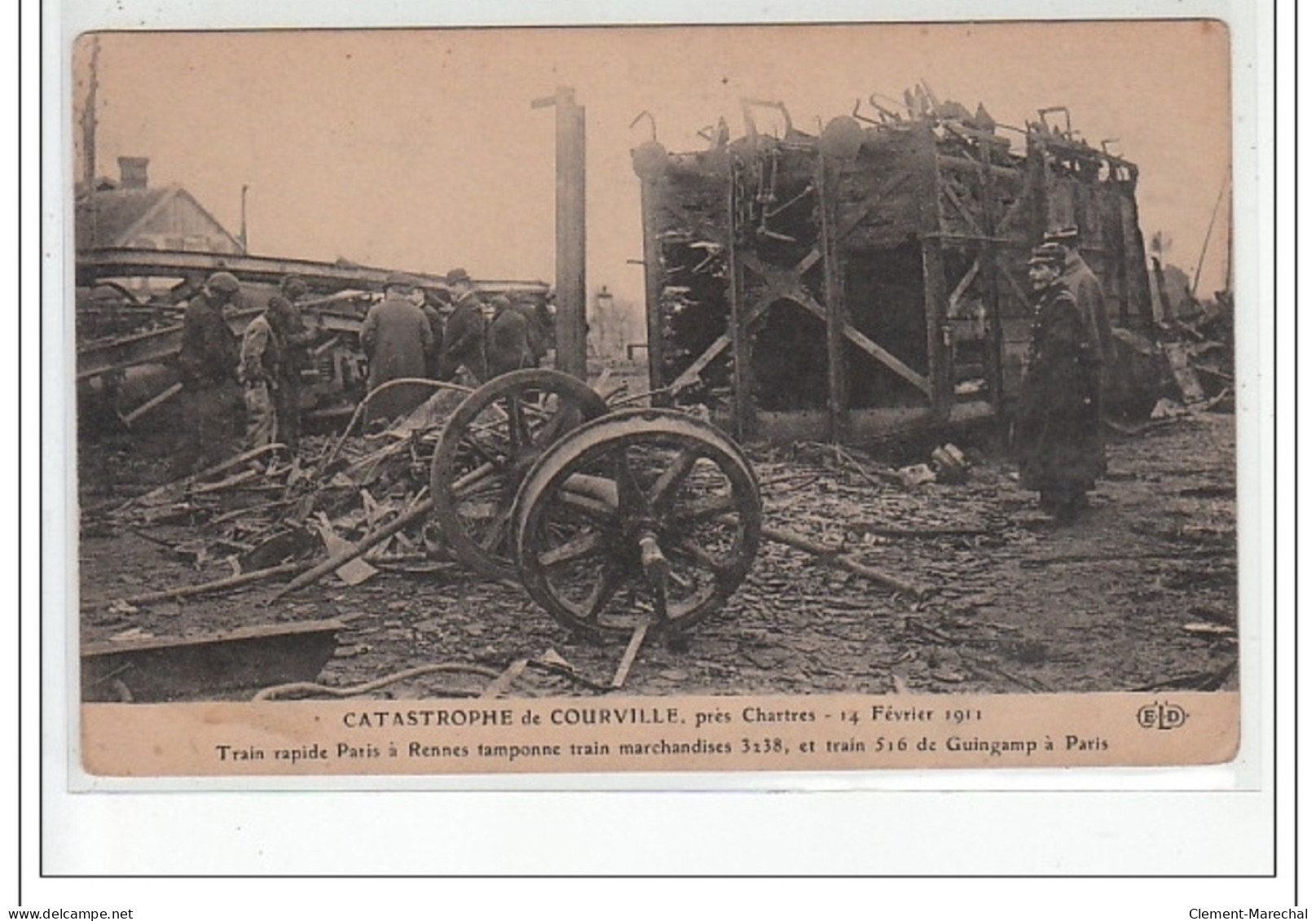Catastrophe De COURVILLE Près CHARTRES 14 Février 1911 - Très Bon état - Courville