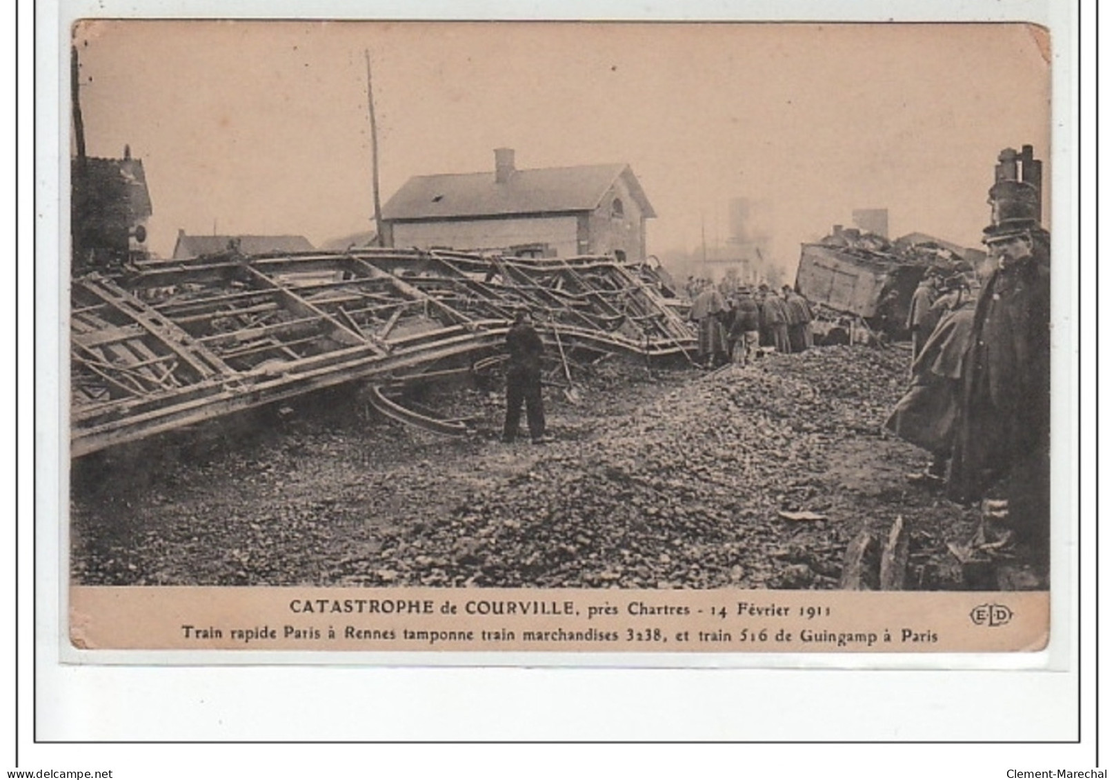 Catastrophe De COURVILLE Près CHARTRES 14 Février 1911 - Très Bon état - Courville