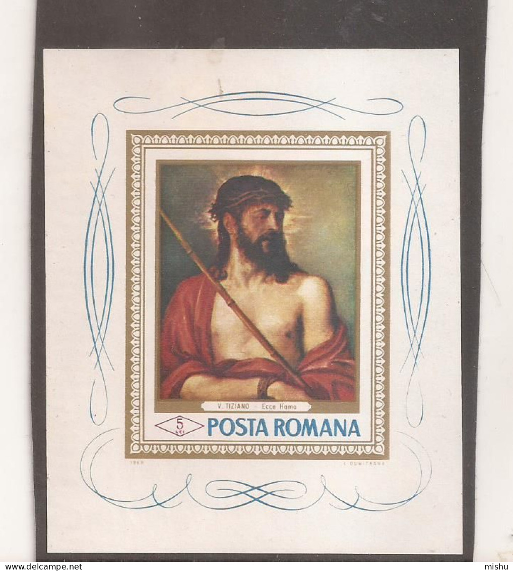 LP 669 Romania -1968- Reproduceri De Arta I, Colita Nedantelata - Andere & Zonder Classificatie
